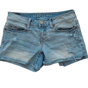 💥Aeropostale distressed jean shorts 3